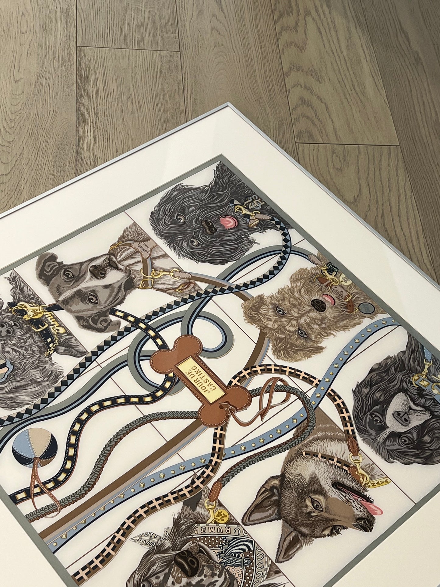 Frame for Hermes 90cm scarfs-Silver Metal